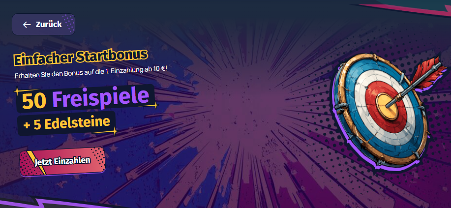 50 Freispiele Startbonus